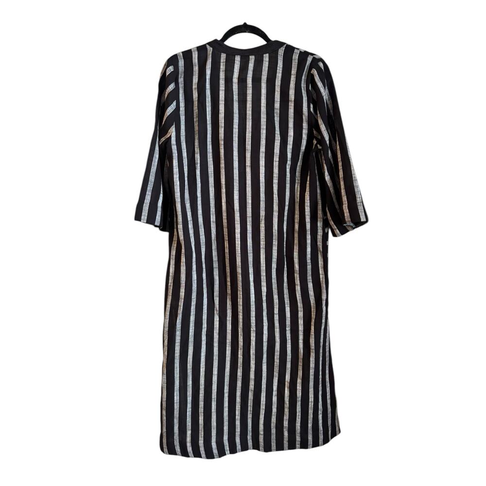 Soft Surroundings Moroccan Striped Maxi Tunic Robe Duster Kaftan Topper Small - Picture 4 of 6
